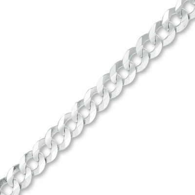 Men's 4.7mm Curb Chain Bracelet in Solid 14K White Gold - 8.0"