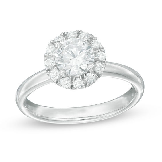 0.95 CT. T.W. Diamond Frame Engagement Ring in 10K White Gold