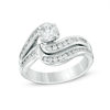 Thumbnail Image 0 of 1.23 CT. T.W. Diamond Bypass Bridal Set in 10K White Gold