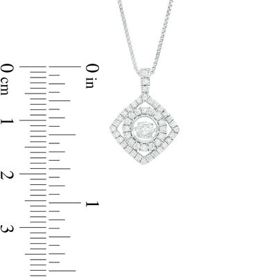 Unstoppable Love™ 0.45 CT. T.W. Diamond Circle in Square Pendant in 10K White Gold