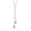 Unstoppable Love™ 0.16 CT. T.W. Diamond Teardrop Bolo Necklace in Sterling Silver - 28"