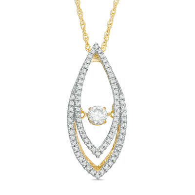 Unstoppable Love™ 0.45 CT. T.W. Diamond Split Marquise Pendant in 10K Gold