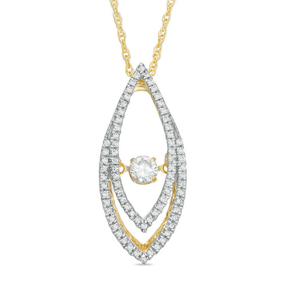 Unstoppable Love™ 0.45 CT. T.W. Diamond Split Marquise Pendant in 10K Gold