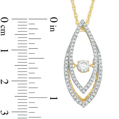 Unstoppable Love™ 0.45 CT. T.W. Diamond Split Marquise Pendant in 10K Gold