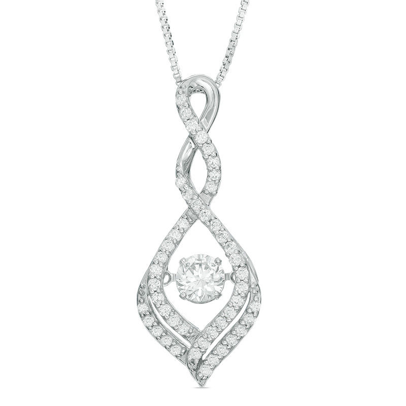 Unstoppable Love™ 0.70 CT. T.W. Diamond Cascading Infinity Drop Pendant in 10K White Gold|Peoples Jewellers
