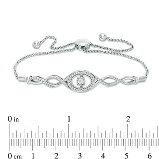 Unstoppable Love™ 0.25 CT. T.W. Diamond Bolo Bracelet in Sterling Silver - 9.0"