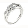 Thumbnail Image 1 of 0.18 CT. T.W. Diamond Loose Braid Ring in 10K White Gold