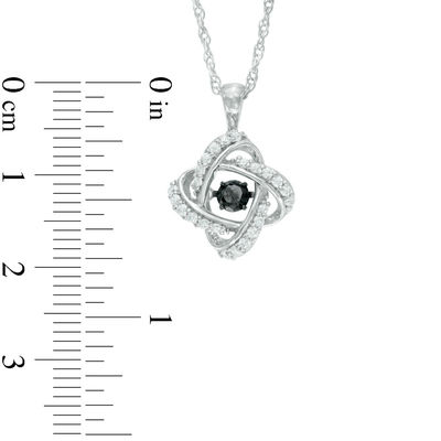 Unstoppable Love™ 0.30 CT. T.W. Enhanced Black and White Diamond Orbit Pendant in Sterling Silver