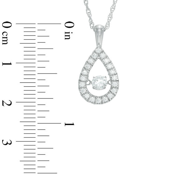 Unstoppable Love™ 0.37 CT. T.W. Diamond Teardrop Pendant in 10K White Gold