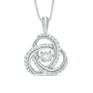 Unstoppable Love™ 0.45 CT. T.W. Diamond Celtic Love Knot Pendant in 10K White Gold