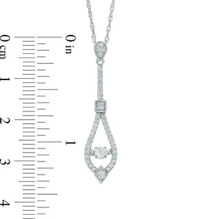 Unstoppable Love™ 0.38 CT. T.W. Diamond Teardrop Pendant in 10K White Gold