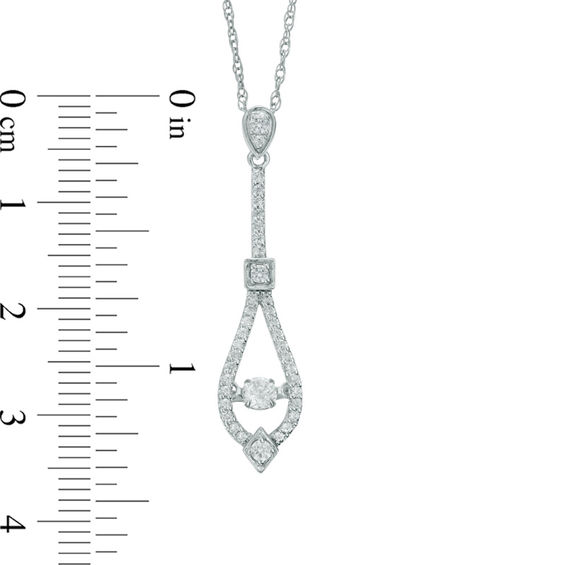 Unstoppable Love™ 0.38 CT. T.W. Diamond Teardrop Pendant in 10K White Gold