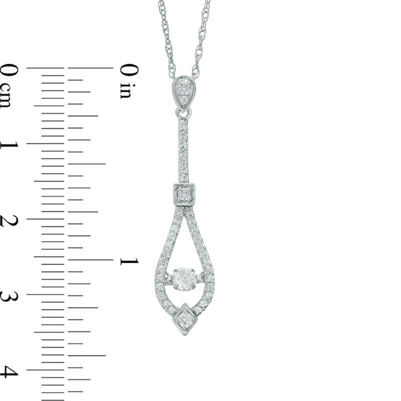 Unstoppable Love™ 0.38 CT. T.W. Diamond Teardrop Pendant in 10K White Gold|Peoples Jewellers