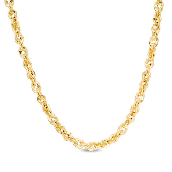 18 karat gold rope shop necklace