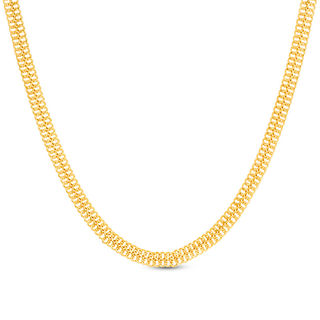 6.0mm Double Row Curb Chain Necklace in 14K Gold - 18"