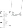 Thumbnail Image 1 of 0.13 CT. T.W. Diamond "love" Necklace in 10K White Gold