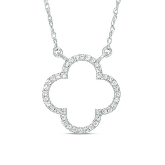 Open Clover Diamond Necklace #105926 - Seattle Bellevue