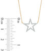 Thumbnail Image 1 of 0.12 CT. T.W. Diamond Star Outline Necklace in 10K Gold