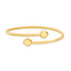 Italian Gold Diamond-Cut Bypass Flex Bangle in 14K Gold - 7.5"