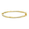 Thumbnail Image 0 of Italian Gold Glitter Enamel Stripe Twist Bangle in 14K Gold