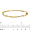 Thumbnail Image 1 of Italian Gold Glitter Enamel Stripe Twist Bangle in 14K Gold