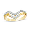 0.23 CT. T.W. Diamond Double Chevron Ring in 10K Gold