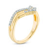 0.23 CT. T.W. Diamond Double Chevron Ring in 10K Gold