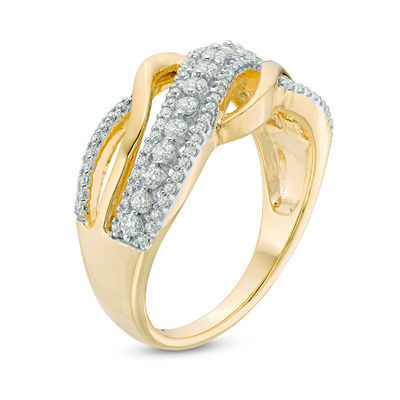 0.45 CT. T.W. Diamond Swirl Ring in 10K Gold