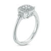 0.11 CT. T.W. Quad Diamond Octagonal Frame Promise Ring in Sterling Silver