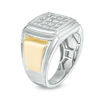 Thumbnail Image 1 of Men's 0.12 CT. T.W. Composite Diamond Square Ring in 10K Gold