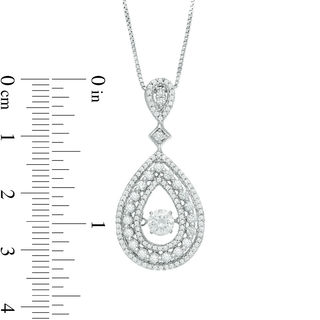 Unstoppable Love™ 0.95 CT. T.W. Diamond Double Teardrop Pendant in 14K White Gold