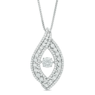 Unstoppable Love™ 0.95 CT. T.W. Diamond Open Flame Pendant in 14K White Gold