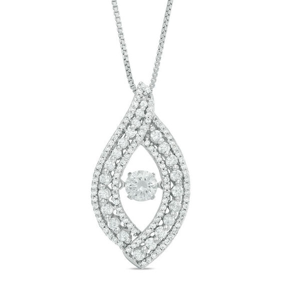 Unstoppable Love™ 0.95 CT. T.W. Diamond Open Flame Pendant in 14K White Gold