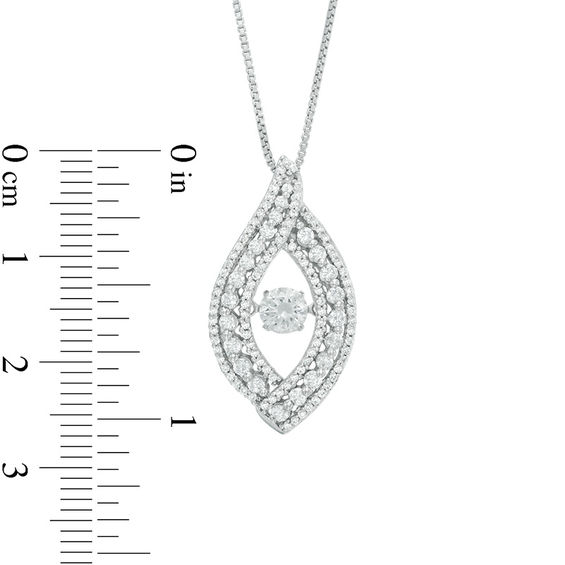 Unstoppable Love™ 0.95 CT. T.W. Diamond Open Flame Pendant in 14K White Gold