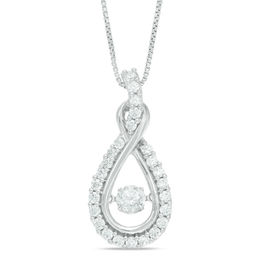 Unstoppable Love™ 0.95 CT. T.W. Diamond Layered Infinity Pendant in 14K White Gold