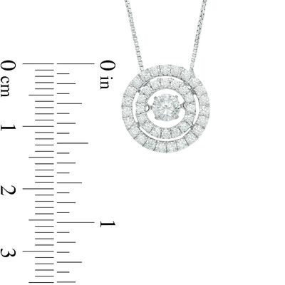 Unstoppable Love™ 0.95 CT. T.W. Diamond Double Frame Pendant in 14K White Gold