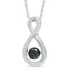 Unstoppable Love™ 0.45 CT. T.W. Enhanced Black and White Diamond Infinity Pendant in 10K White Gold