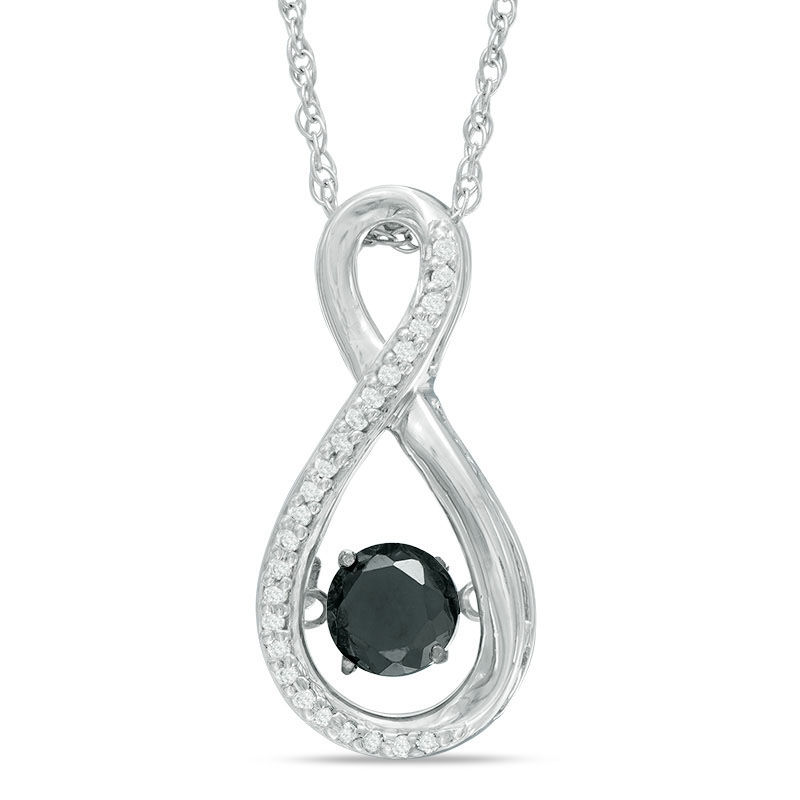 Unstoppable Love™ 0.45 CT. T.W. Enhanced Black and White Diamond Infinity Pendant in 10K White Gold|Peoples Jewellers
