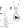 Unstoppable Love™ 0.45 CT. T.W. Enhanced Black and White Diamond Infinity Pendant in 10K White Gold