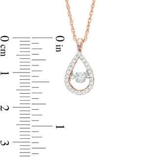 Unstoppable Love™ 0.23 CT. T.W. Diamond Teardrop Pendant in 10K Rose Gold