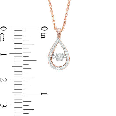 Unstoppable Love™ 0.23 CT. T.W. Diamond Teardrop Pendant in 10K Rose Gold