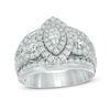 Thumbnail Image 0 of 2.95 CT. T.W. Marquise Diamond Past Present Future® Double Frame Engagement Ring in 14K White Gold