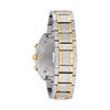 Men's Bulova Curv Chronograph Two-Tone Watch with Silver-Tone Dial (Model: 98A157)