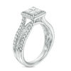 Thumbnail Image 1 of 1.00 CT. T.W. Quad Princess-Cut Diamond Frame Multi-Row Engagement Ring in 14K White Gold