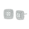 Thumbnail Image 1 of 0.45 CT. T.W. Composite Diamond Cushion Stud Earrings in 10K White Gold