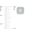 Thumbnail Image 2 of 0.45 CT. T.W. Composite Diamond Cushion Stud Earrings in 10K White Gold