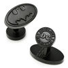 Men's DC Comics Batman Logo Satin Cuff Links in Black Rhodium Brass