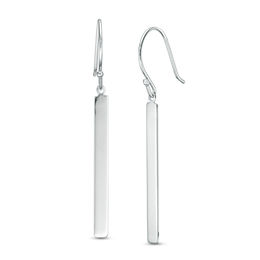 Linear Bar Drop Earrings in Sterling Silver