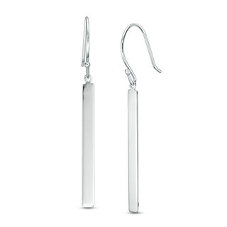 Linear Bar Drop Earrings in Sterling Silver