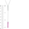 Lab-Created Ruby and White Sapphire Double Bar Lariat-Style Necklace in Sterling Silver